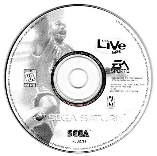 
NBA Live 98 | Saturn | North America | physical media scan: Game Disc | PriceCharting