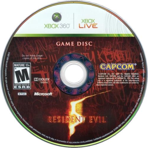
Resident Evil 5 | Xbox 360 | North America | physical media scan: Disc | PriceCharting