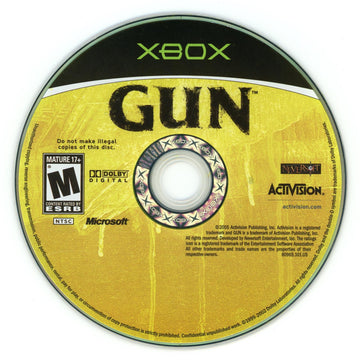 
Gun | Xbox | North America | physical media scan: Disc | PriceCharting