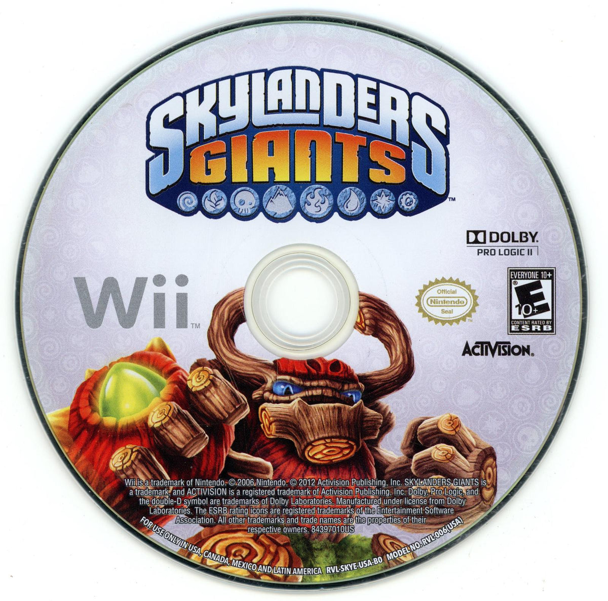 Skylanders Giants | Wii | North America | physical media scan: Disc | PriceCharting