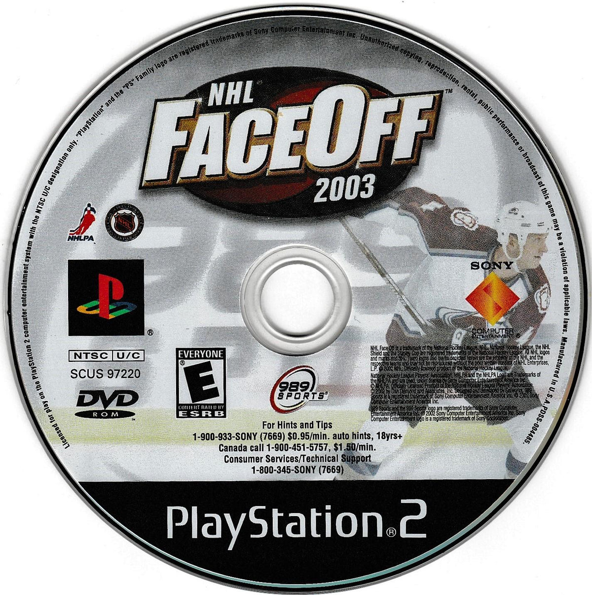 
NHL FaceOff 2003 | PlayStation 2 | North America | physical media scan: Game Disc | PriceCharting