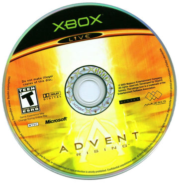 
Advent Rising | Xbox | North America | physical media scan: Disc | PriceCharting