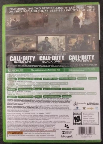 
Call of Duty: Black Ops Collection | Xbox 360 | North America | back cover scan: Back Cover | PriceCharting