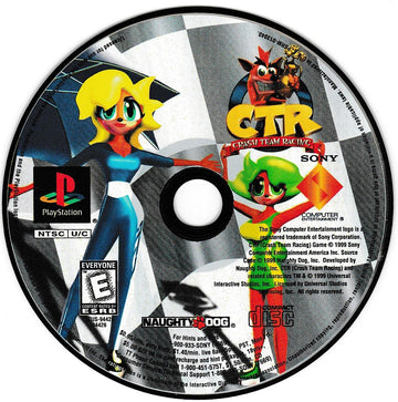 
CTR: Crash Team Racing | PlayStation | North America | physical media scan: Game Disc | PriceCharting