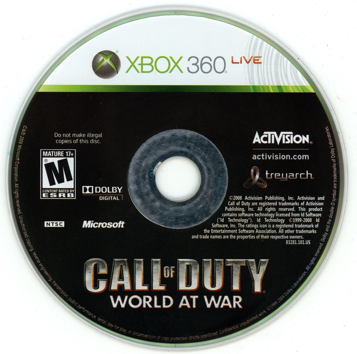 
Call of Duty: World at War | Xbox 360 | North America | physical media scan: Disc | PriceCharting