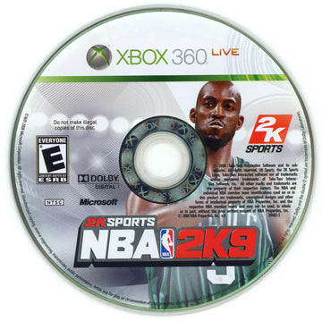 
NBA 2K9 | Xbox 360 | North America | physical media scan: Disc | PriceCharting
