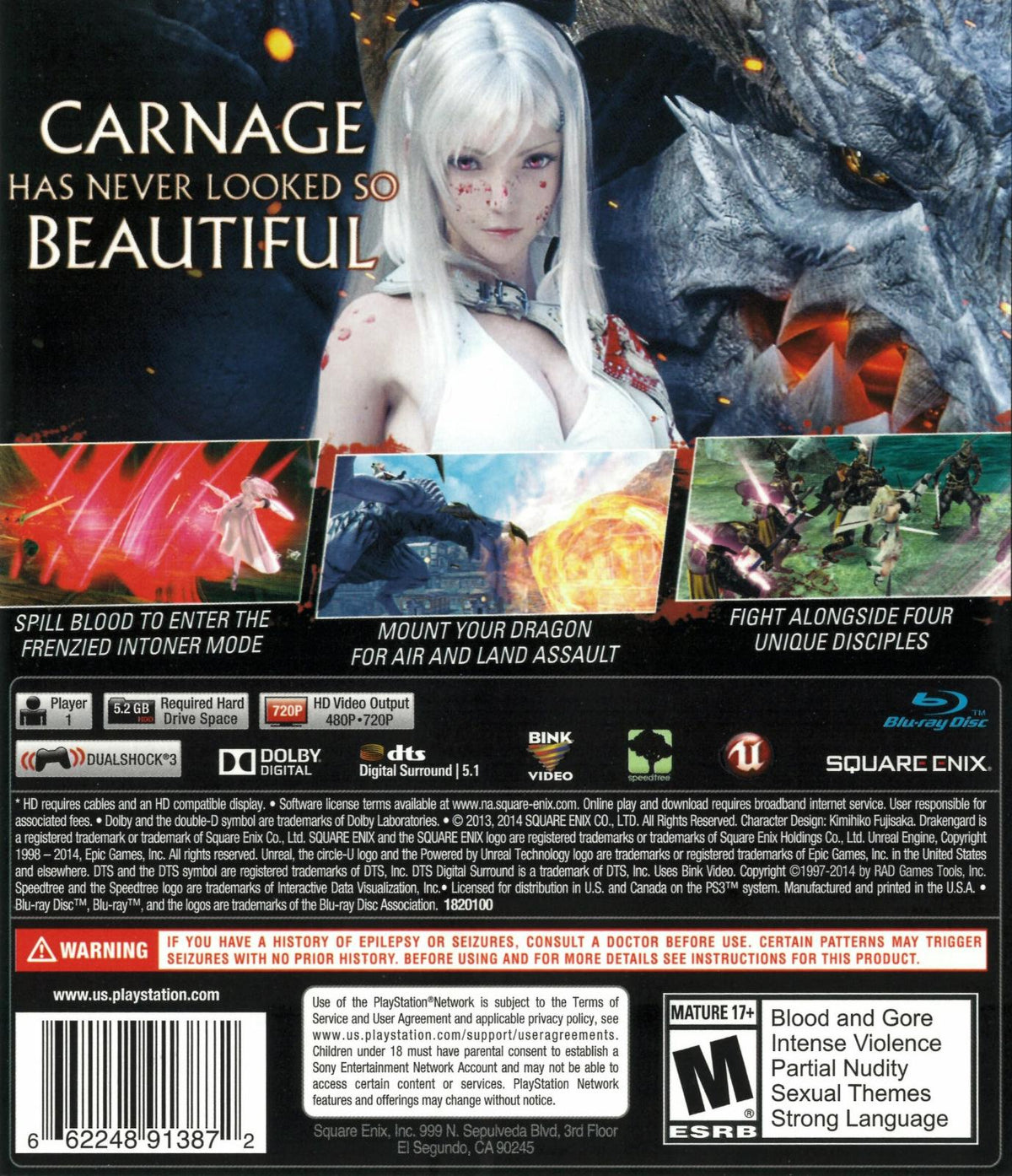 
Drakengard 3 | PlayStation 3 | North America | back cover scan: Back Cover | PriceCharting