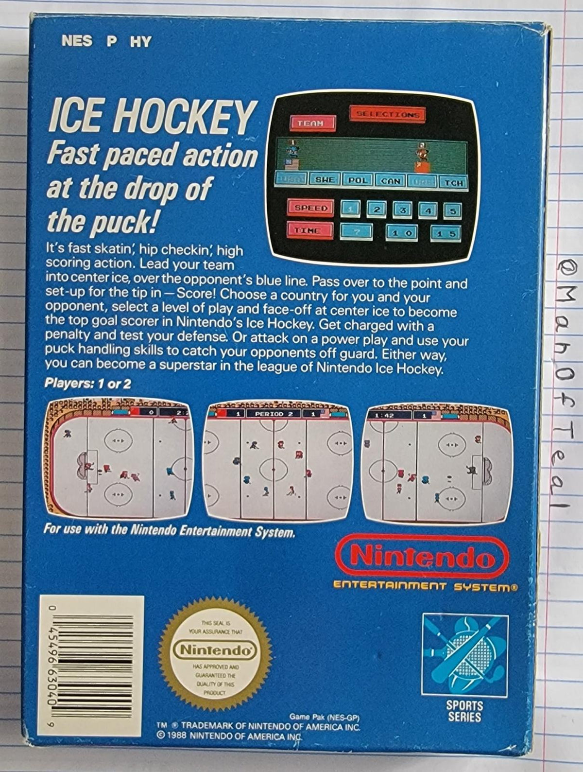 
Ice Hockey | NES | North America | back cover scan: Box Back | PriceCharting