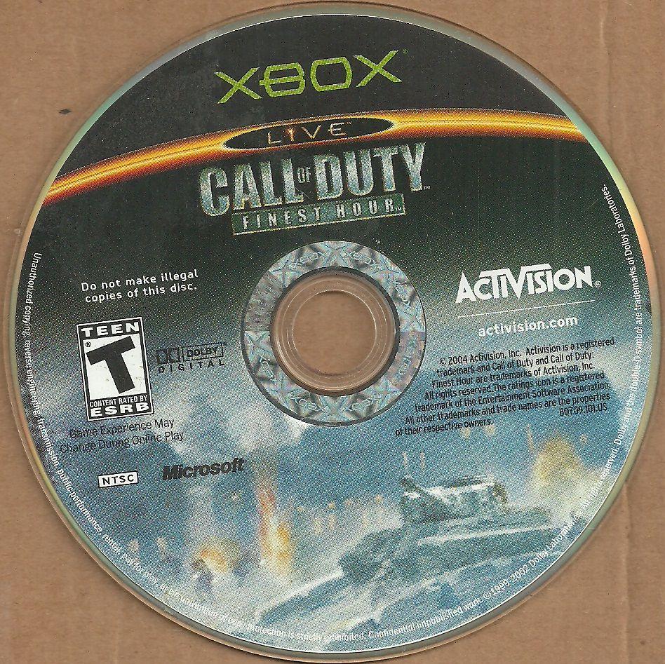 
Call of Duty: Finest Hour | Xbox | North America | physical media scan: Disc | PriceCharting