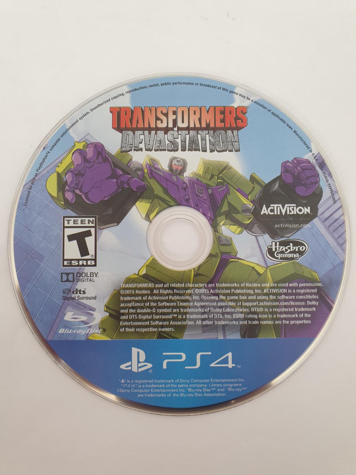 
Transformers: Devastation | PlayStation 4 | North America | physical media scan: Disc | PriceCharting