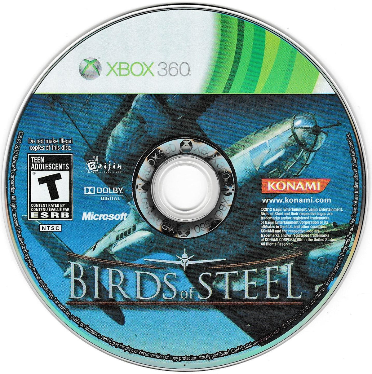 
Birds of Steel | Xbox 360 | North America | physical media scan: Game Disc | PriceCharting