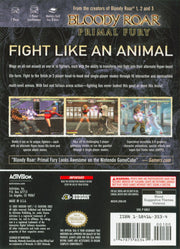 
Bloody Roar: Primal Fury | GameCube | North America | back cover scan: Back Cover | PriceCharting