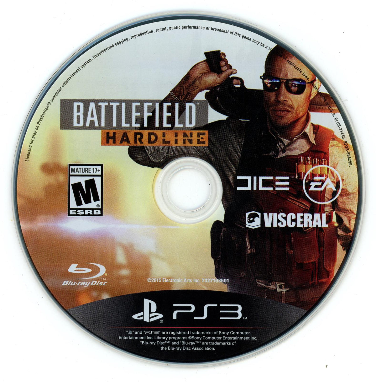Battlefield: Hardline | PlayStation 3 | North America | physical media scan: Disc | PriceCharting