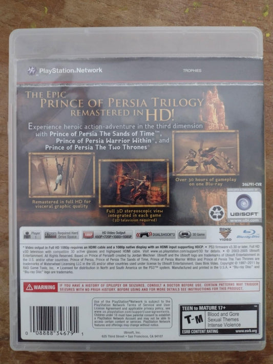 
Prince Of Persia Classic Trilogy HD | PlayStation 3 | North America | back cover scan: Back | PriceCharting