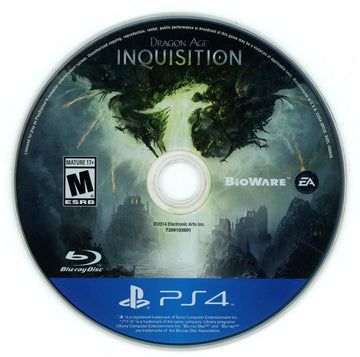 
Dragon Age: Inquisition | PlayStation 4 | North America | physical media scan: Disc | PriceCharting