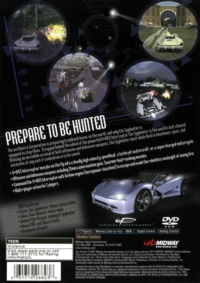 
Spy Hunter | PlayStation 2 | North America | back cover scan: Back Cover | PriceCharting