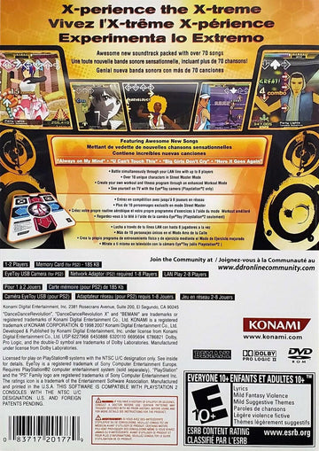 
Dance Dance Revolution X | PlayStation 2 | North America | back cover scan: Back Cover | PriceCharting