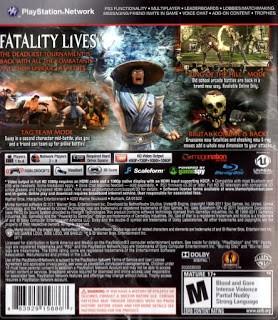 
Mortal Kombat | PlayStation 3 | North America | back cover scan: Back Cover | PriceCharting