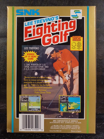 
Lee Trevino's Fighting Golf | NES | North America | back cover scan: Box, Back | PriceCharting
