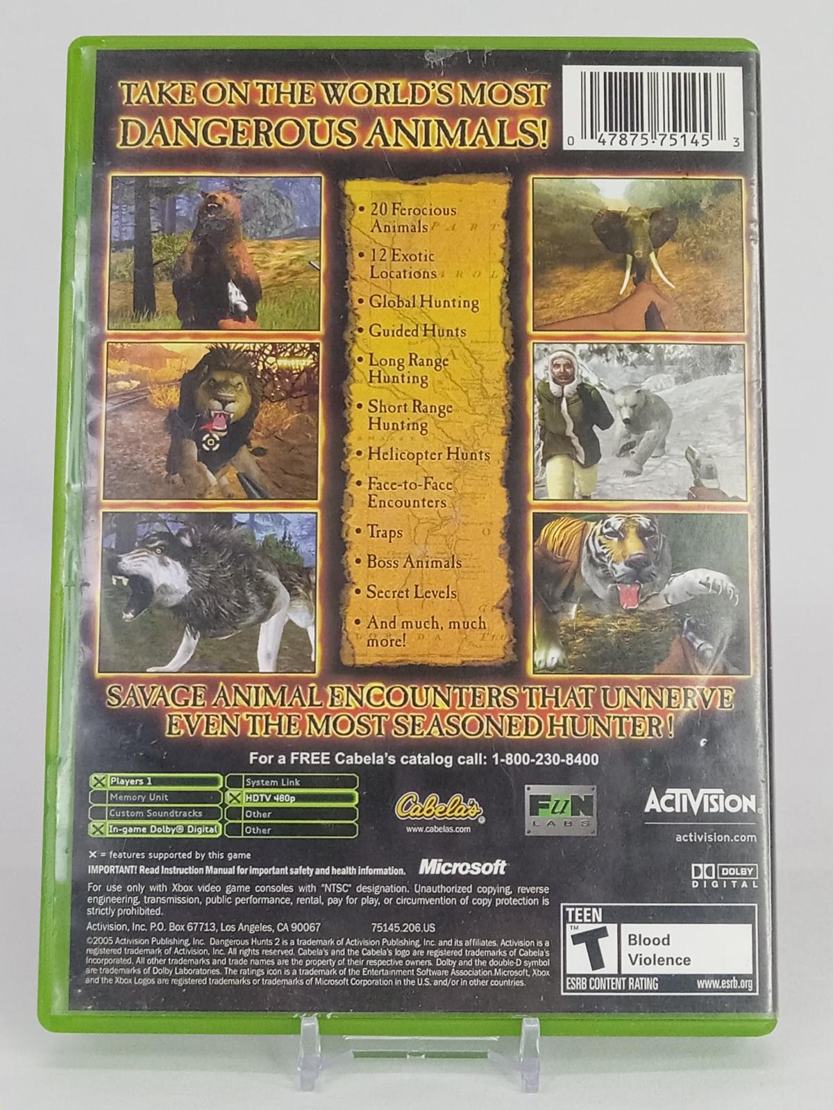 
Cabela's Dangerous Hunts 2 | Xbox | North America | back cover scan: Back | PriceCharting