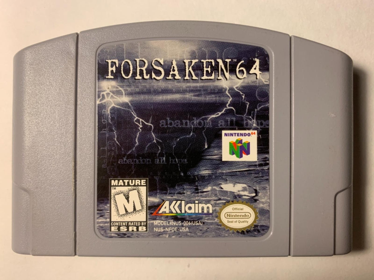 
Forsaken 64 | Nintendo 64 | North America | physical media scan: Cartridge | PriceCharting