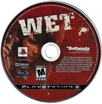 
Wet | PlayStation 3 | North America | physical media scan: Game Disc | PriceCharting