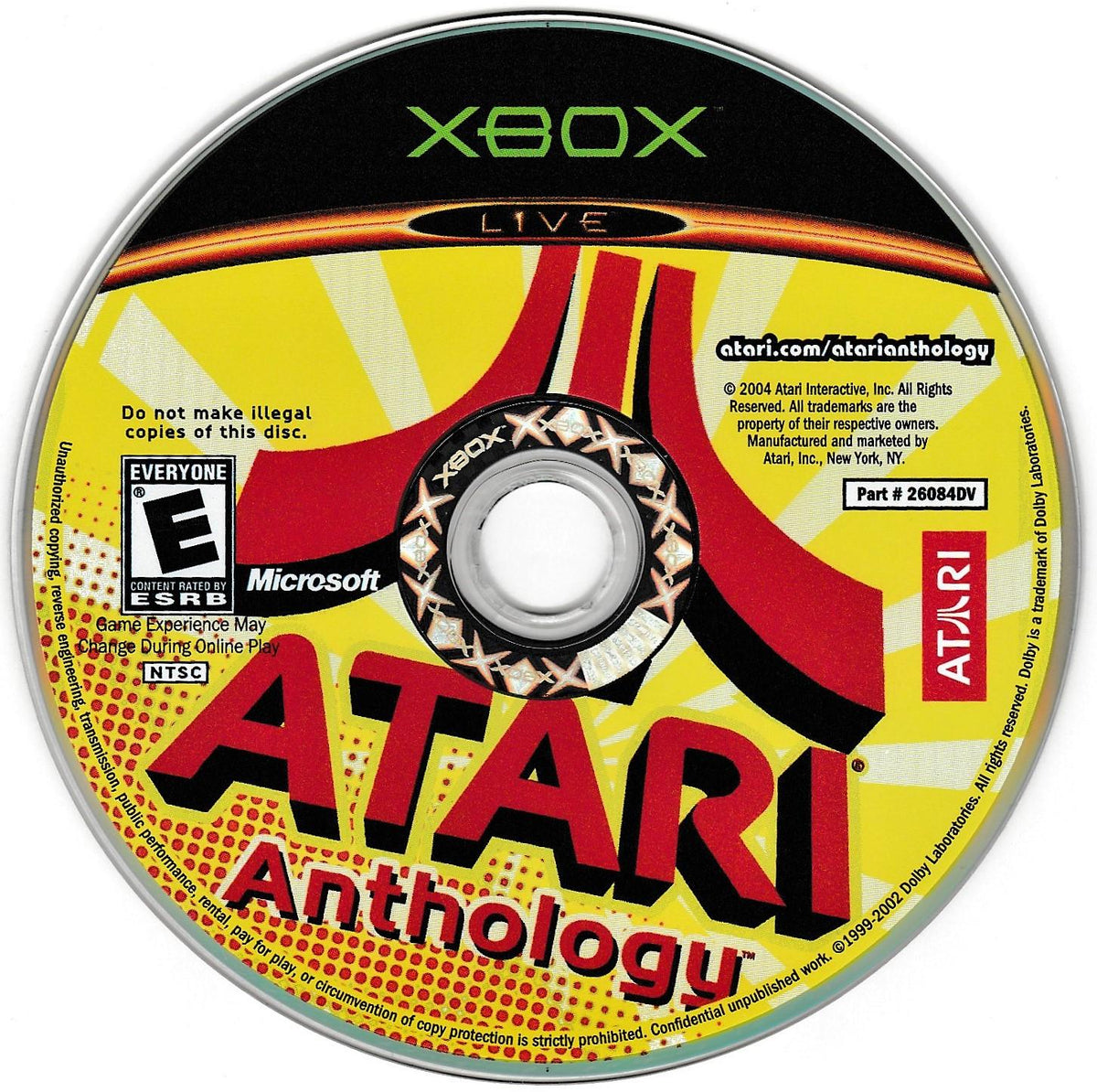 
Atari: Anthology | Xbox | North America | physical media scan: Game Disc | PriceCharting