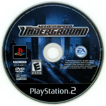 
Need for Speed: Underground | PlayStation 2 | North America | physical media scan: Disc | PriceCharting