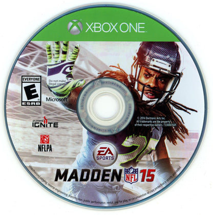 
Madden NFL 15 | Xbox One | North America | physical media scan: Disc | PriceCharting
