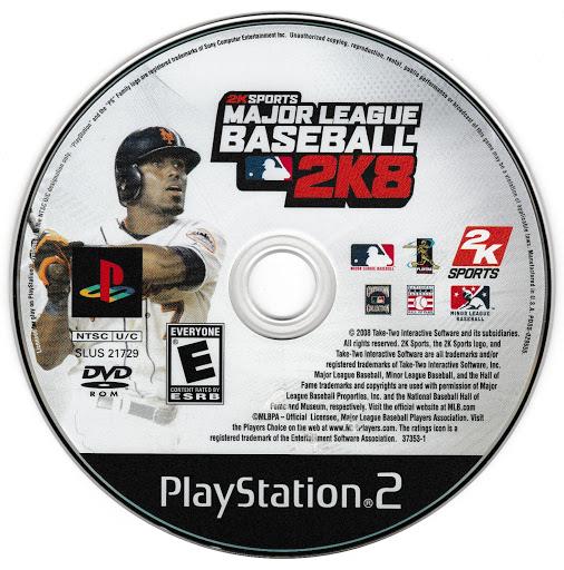 Major League Baseball 2K8 | PlayStation 2 | North America | physical media scan: Game Disc | PriceCharting