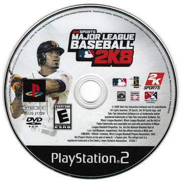 
Major League Baseball 2K8 | PlayStation 2 | North America | physical media scan: Game Disc | PriceCharting
