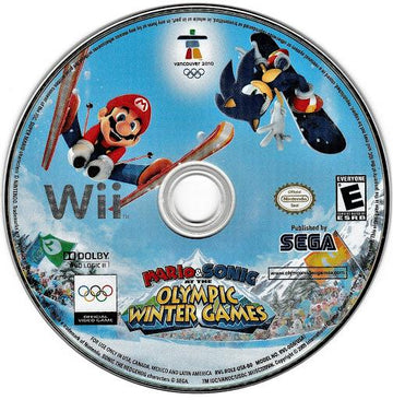 
Mario & Sonic at the Olympic Winter Games | Wii | North America | physical media scan: Game Disc | PriceCharting