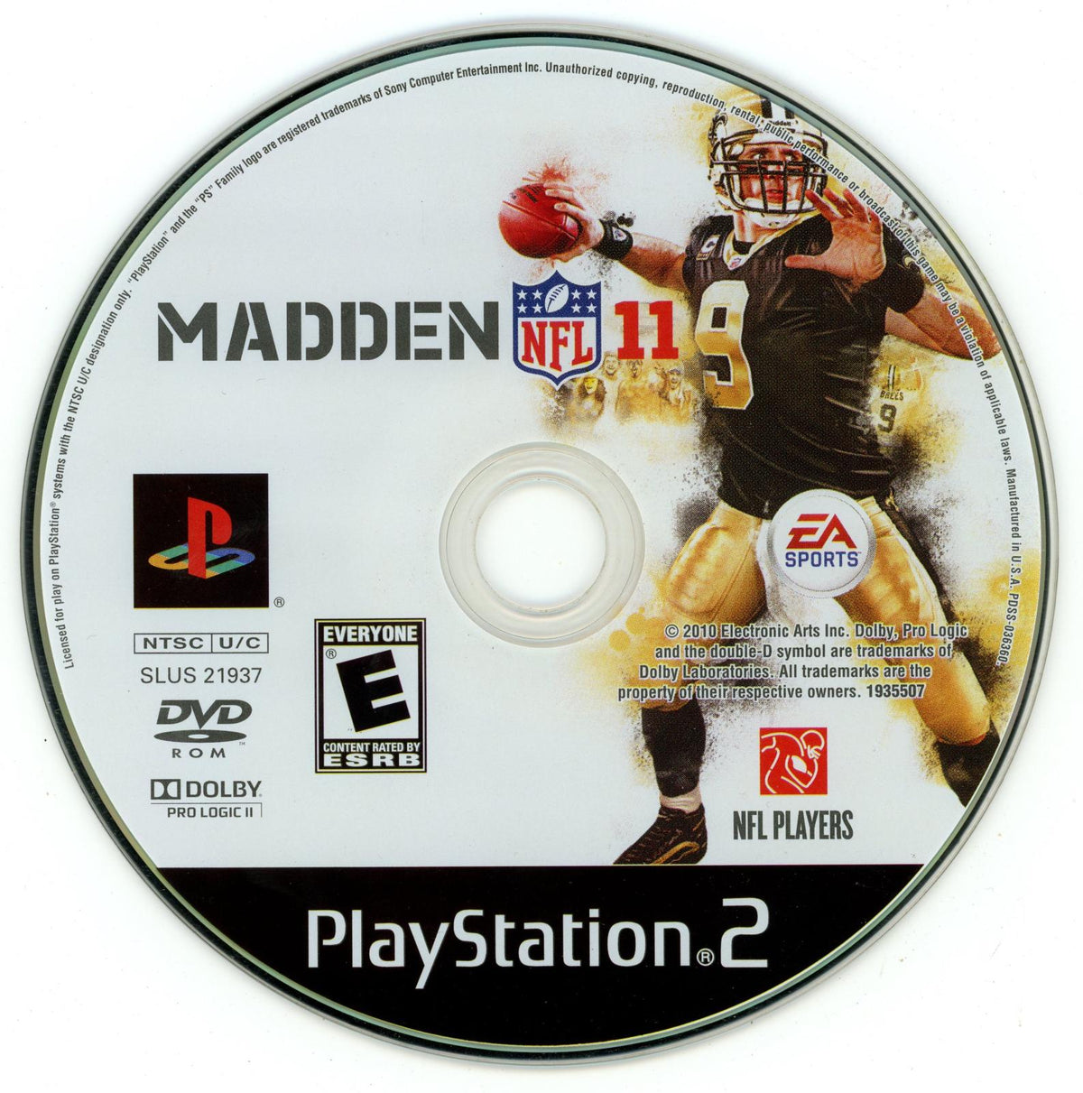 Madden NFL 11 | PlayStation 2 | North America | physical media scan: Disc | PriceCharting