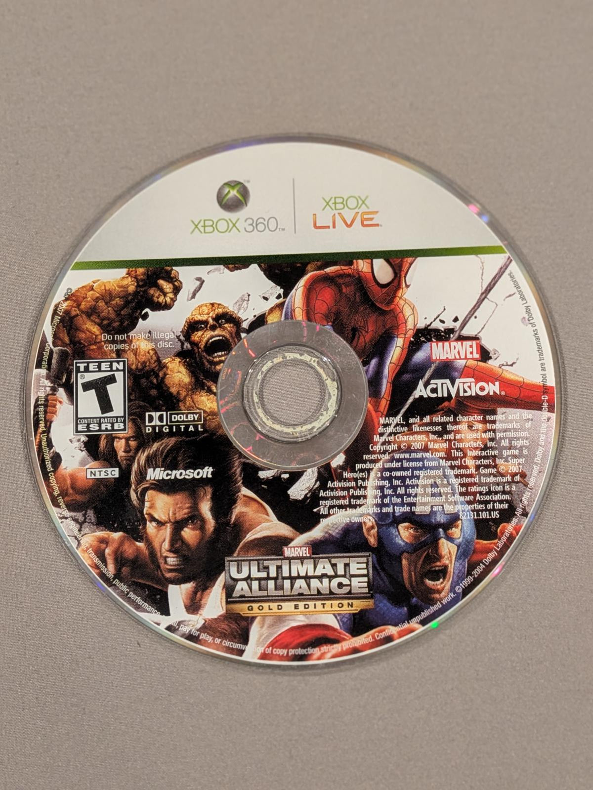 
Marvel Ultimate Alliance (Gold Edition) | Xbox 360 | North America | physical media scan: Disc | PriceCharting