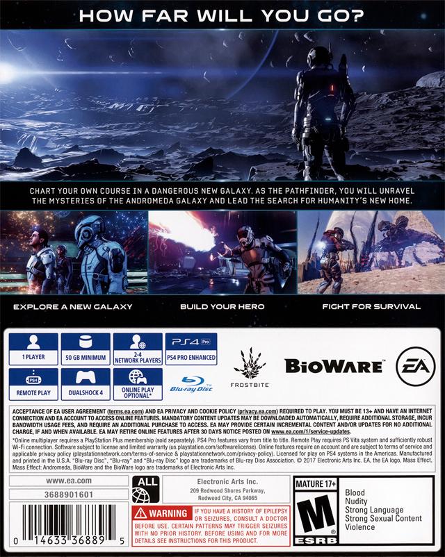 
Mass Effect: Andromeda | PlayStation 4 | North America | back cover scan: Back | PriceCharting