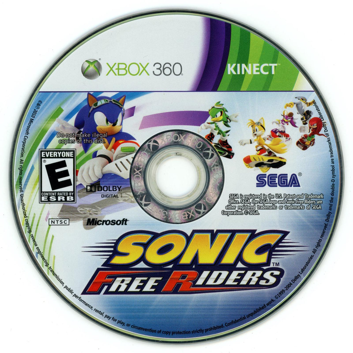 
Sonic Free Riders | Xbox 360 | North America | physical media scan: Disc | PriceCharting