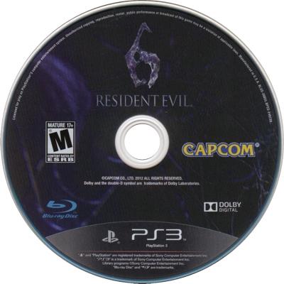 
Resident Evil 6 | PlayStation 3 | North America | physical media scan: Disc | PriceCharting