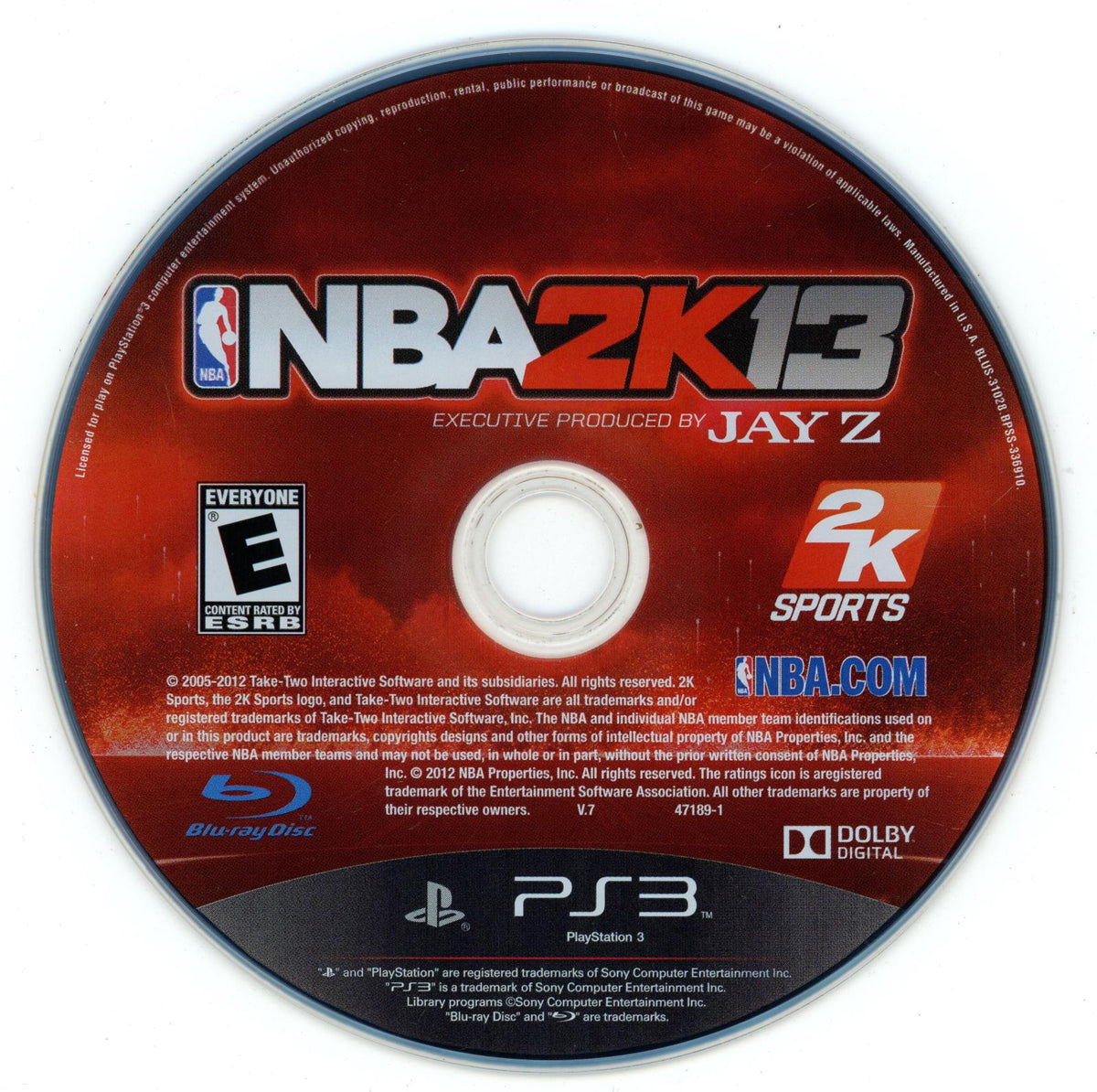 
NBA 2K13 | PlayStation 3 | North America | physical media scan: Disc | PriceCharting