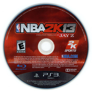 
NBA 2K13 | PlayStation 3 | North America | physical media scan: Disc | PriceCharting