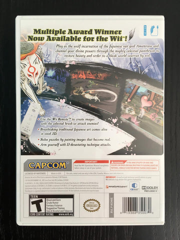 
Okami | Wii | North America | back cover scan: Back Cover | PriceCharting