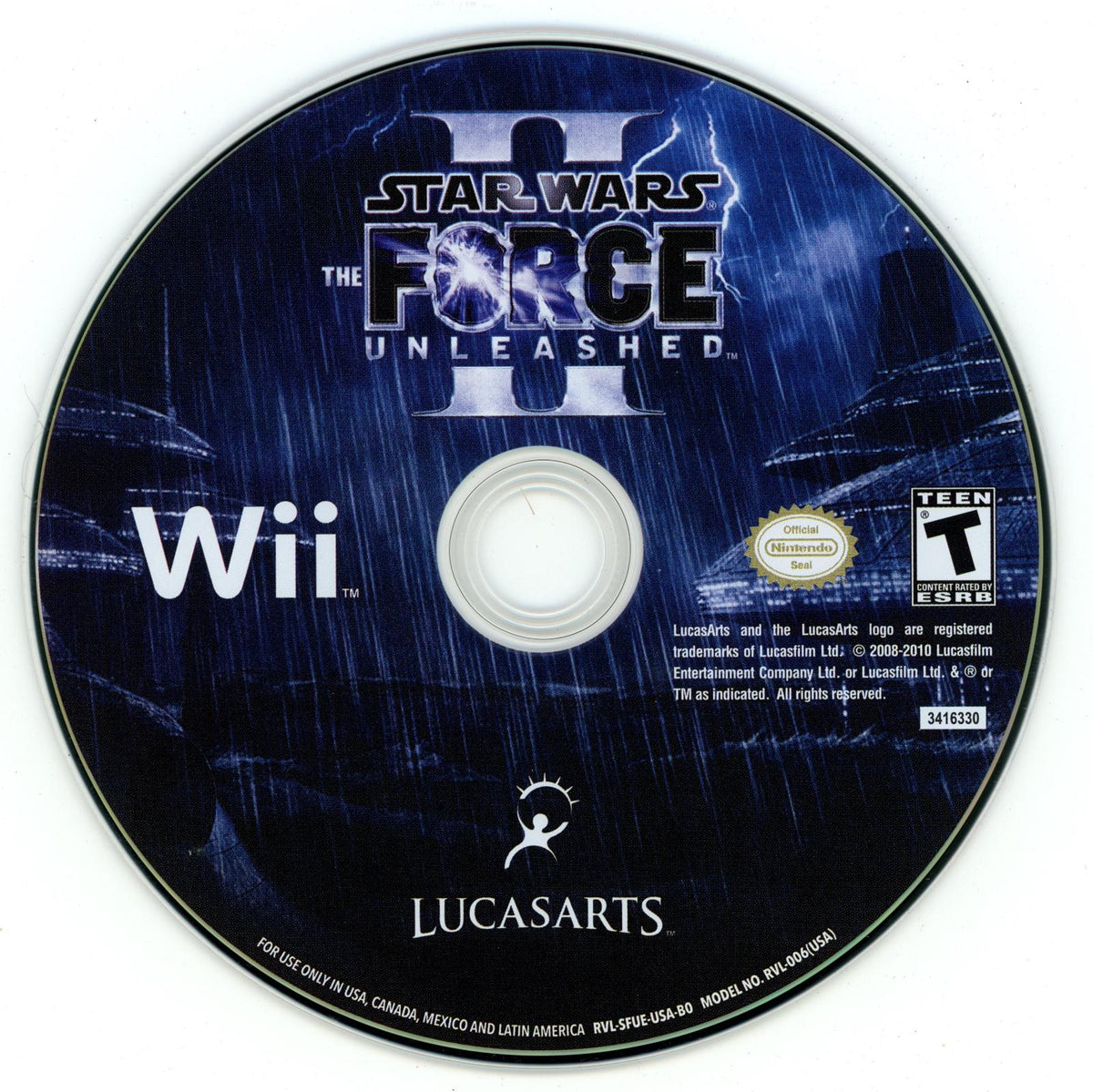 Star Wars: The Force Unleashed II | Wii | North America | physical media scan: Disc | PriceCharting