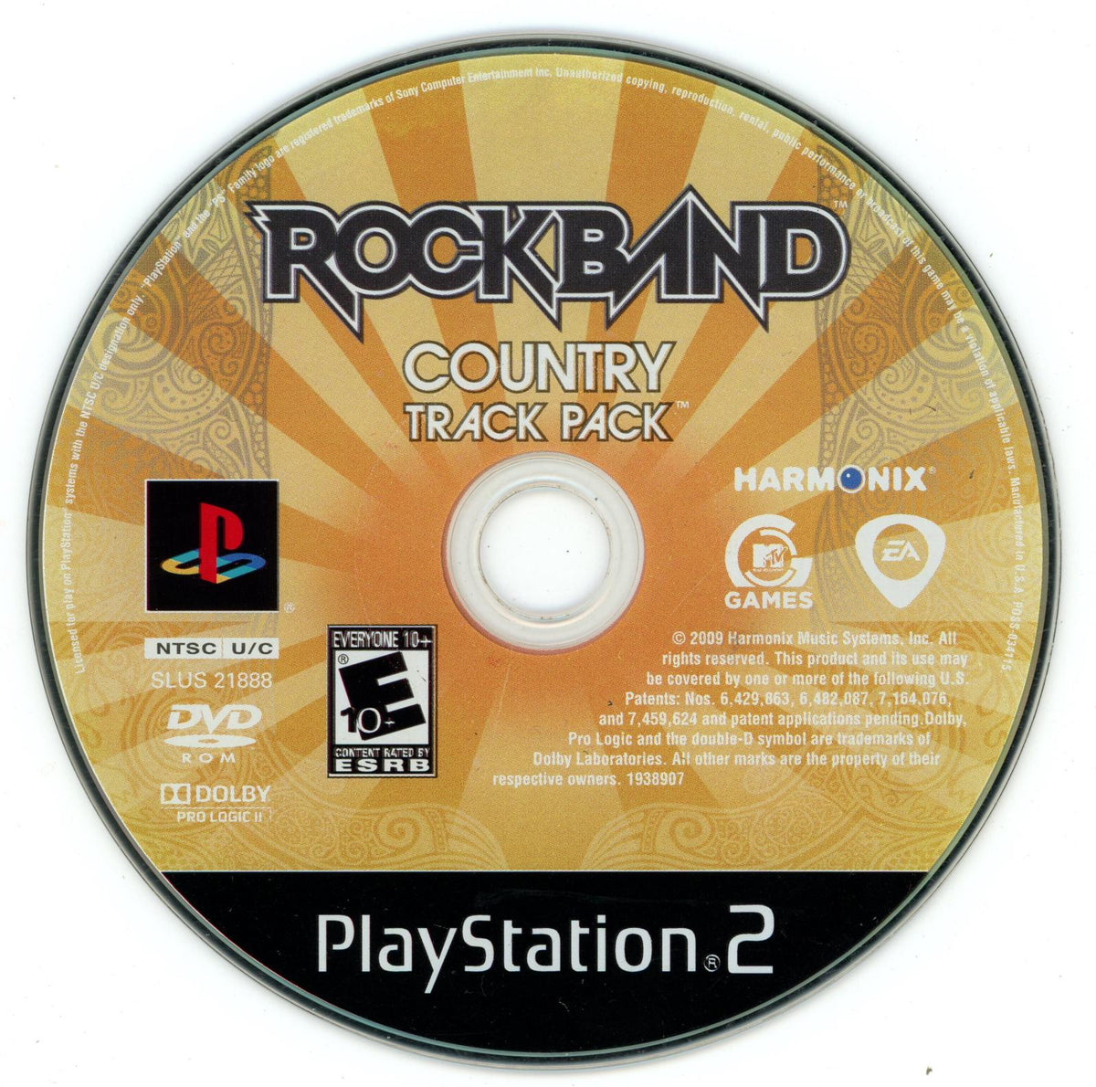 Rock Band: Country Track Pack | PlayStation 2 | North America | physical media scan: Disc | PriceCharting