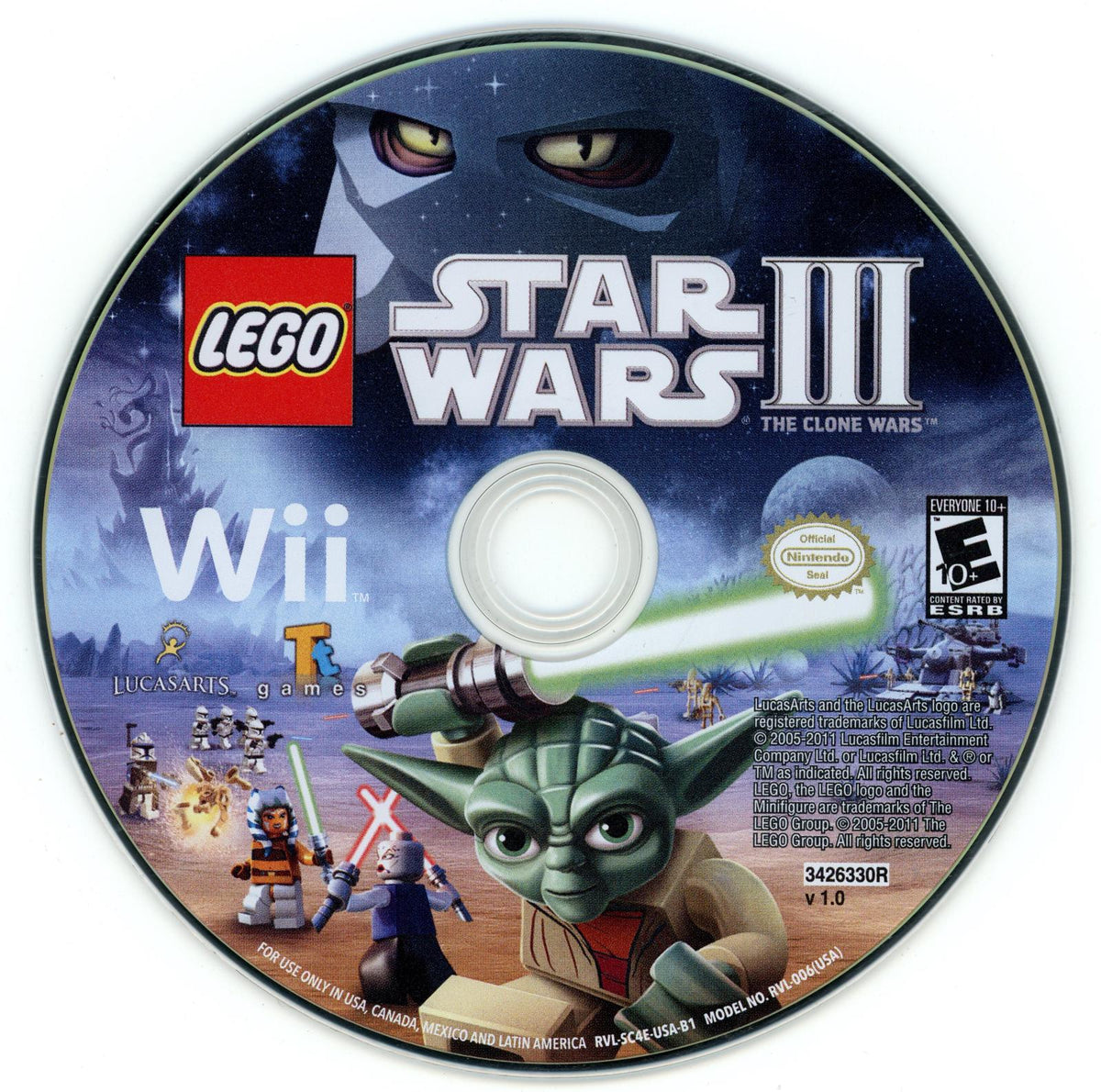 
LEGO Star Wars III: The Clone Wars | Wii | North America | physical media scan: Disc | PriceCharting