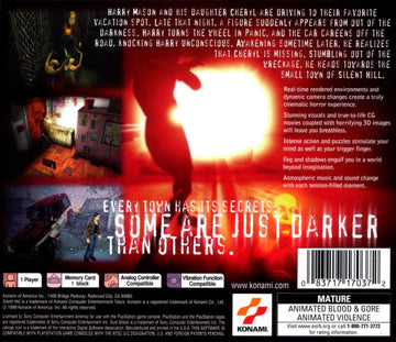 
Silent Hill | PlayStation | North America | back cover scan: Back Cover | PriceCharting