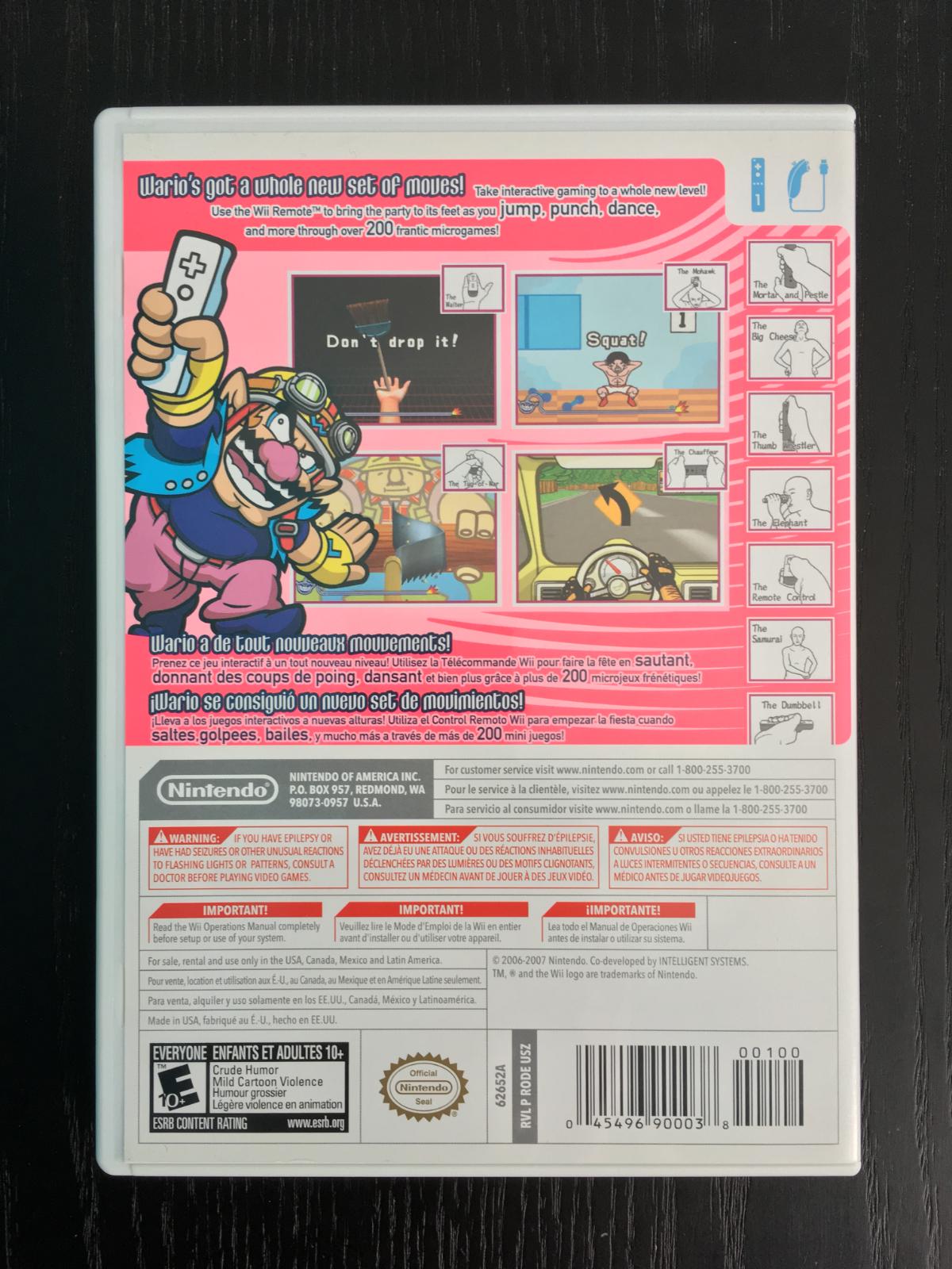 
WarioWare: Smooth Moves | Wii | North America | back cover scan: Back Cover | PriceCharting