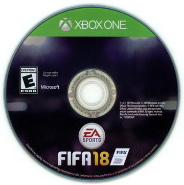
FIFA 18 | Xbox One | North America | physical media scan: Disc | PriceCharting