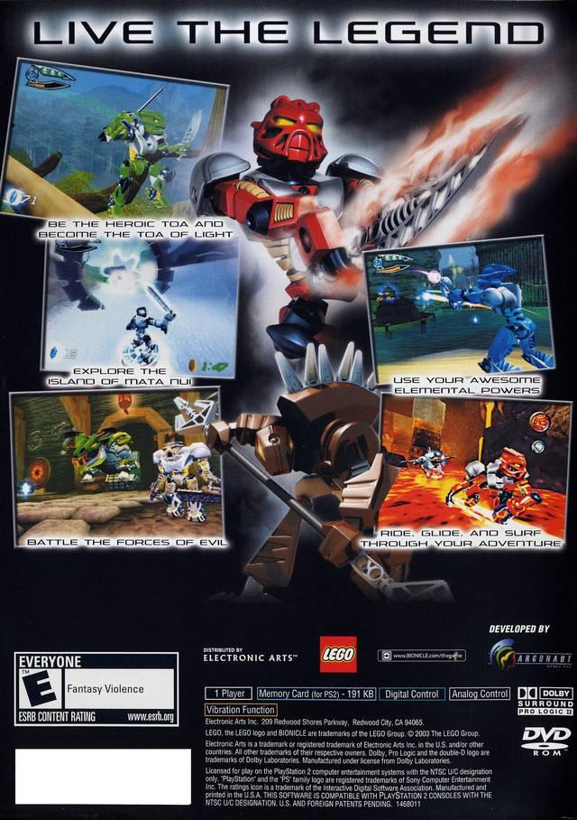 
Bionicle | PlayStation 2 | North America | back cover scan: Back Cover | PriceCharting