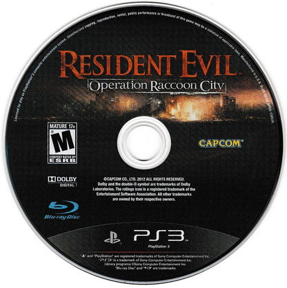 
Resident Evil: Operation Raccoon City | PlayStation 3 | North America | physical media scan: Game Disc | PriceCharting