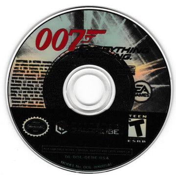 
007: Everything or Nothing | GameCube | North America | physical media scan: Game Disc | PriceCharting