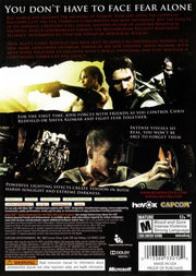 
Resident Evil 5 | Xbox 360 | North America | back cover scan: Back Cover | PriceCharting